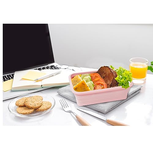 4 Pieces Collapsible Food Storage Containers with Airtight Lids, Green R5428
