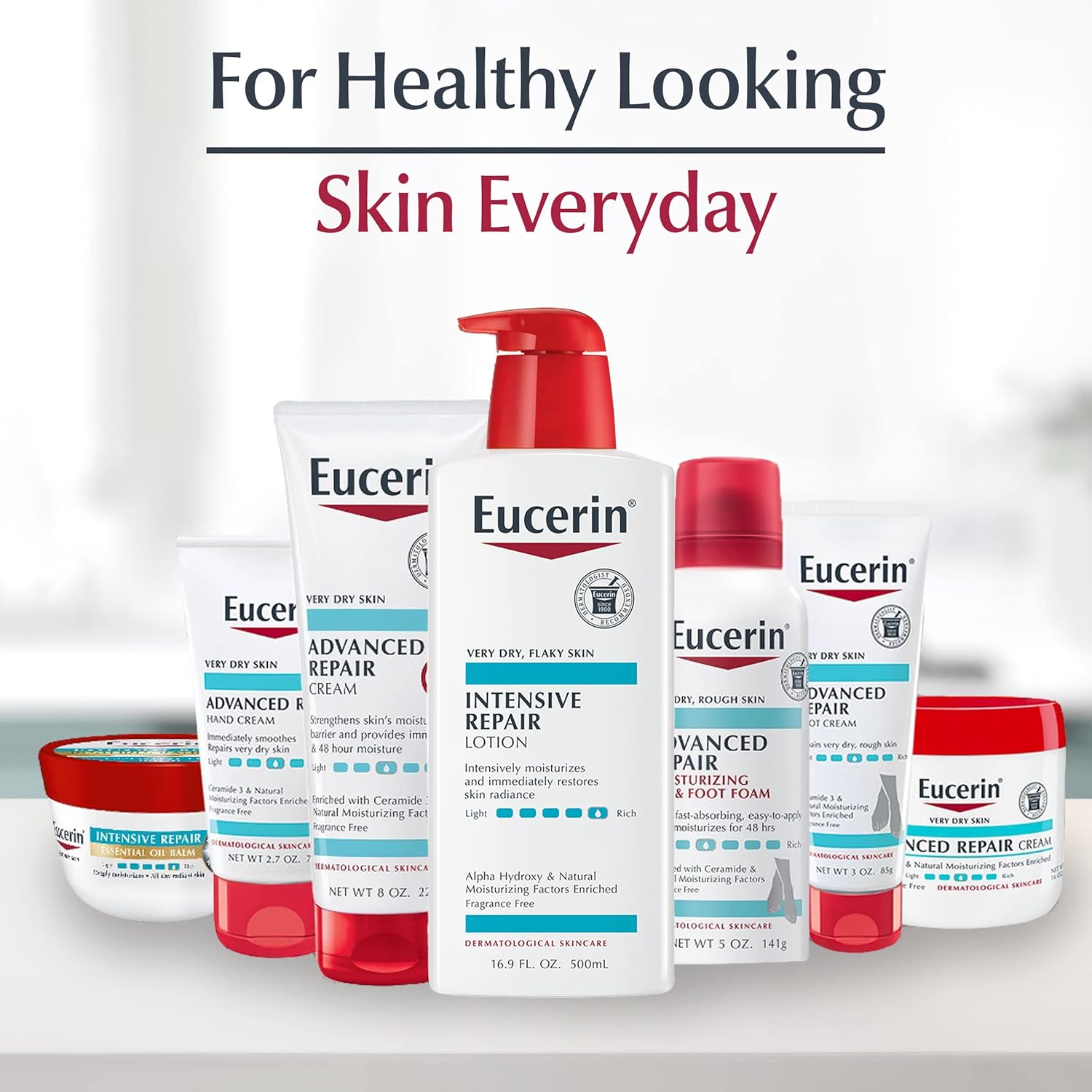 Eucerin Intensive Repair Body Lotion for Very Dry Skin, Fragrance Free, 16.9 Fl Oz A4217