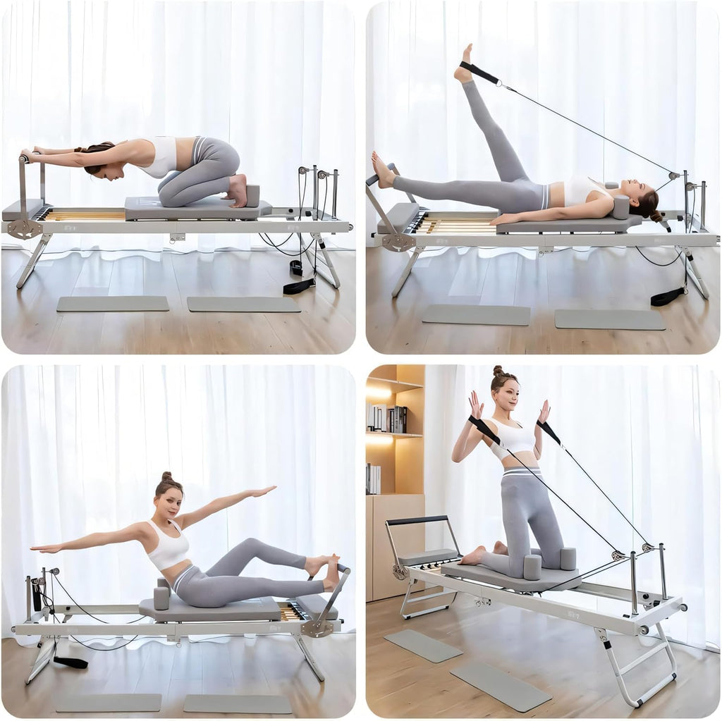 Foldable Pilates Reformer for Home and Gym Workout F2086