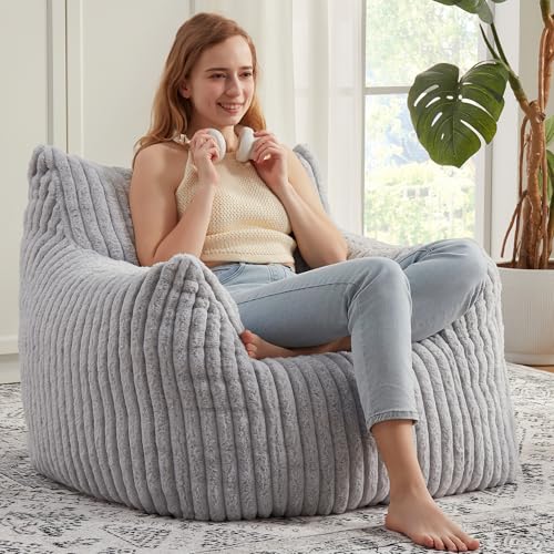 Giant Bean Bag Chair with Filling and Armrests for Adults Teens P241564