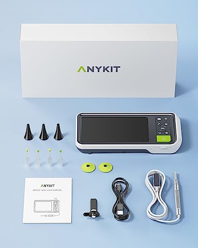 Anykit Digital Otoscope with Gyroscope, 4.5" Screen, Ear Wax Removal Tool C80173
