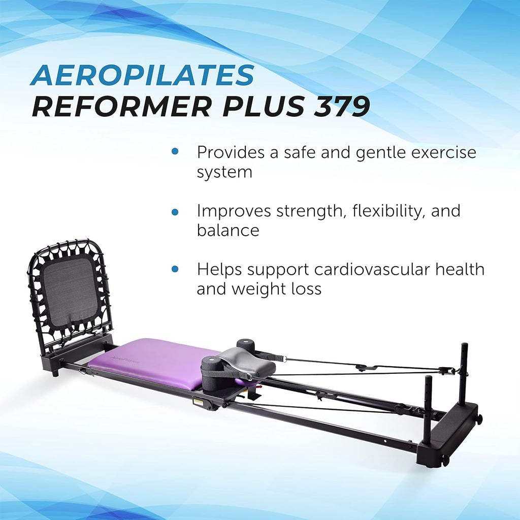 AeroPilates Reformer Plus 379 Pilates Reformer Machine for Home Gym Z6454
