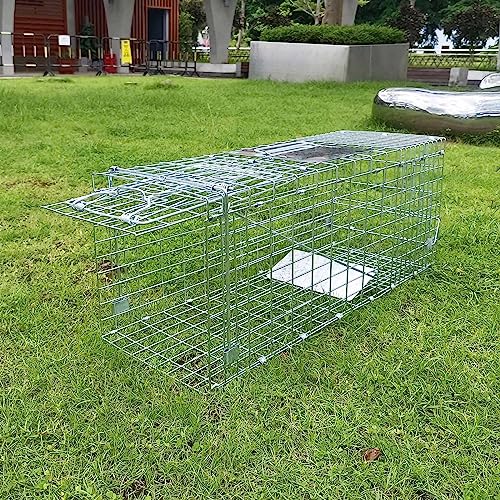 Collapsible Humane Live Animal Cage Trap 2-Door 24"x8.5"x7.5" C471