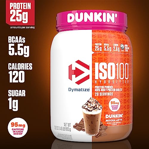 Dymatize ISO100 Whey Protein Powder, Cookies & Cream, 20 Servings E355002