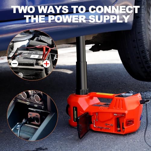 5 Ton 12V Electric Car Jack Kit with Impact Wrench and Tire Inflator V130295