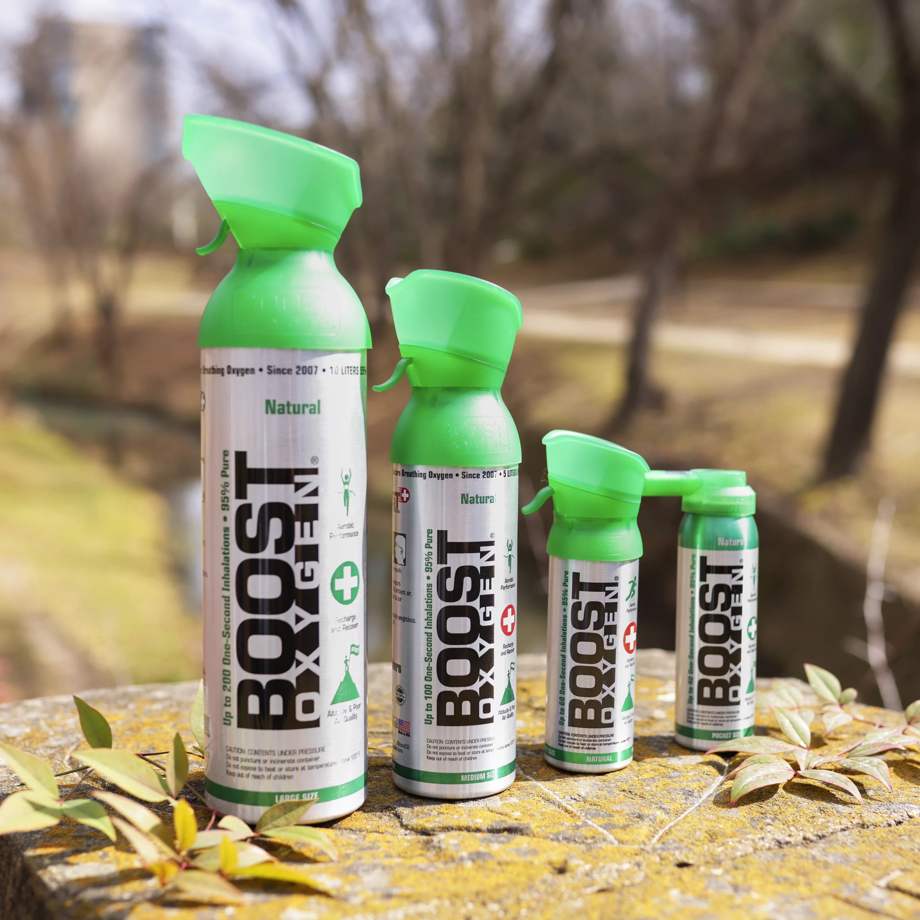 Boost Oxygen Natural Portable 5 Liter Pure Oxygen Canister, Flavorless 2 Pack T12693