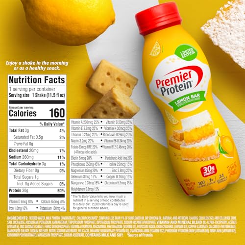 Premier Protein Shake Café Latte, 30g Protein, 11.5 fl oz, 12 Pack B4466