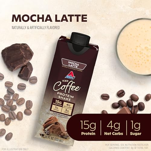 Atkins Creamy Milk Chocolate PLUS Protein Shake, 30g Protein, 12 Count Z1448