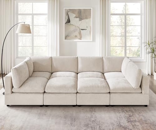 Modular Sectional Sofa with Ottoman for Small Apartments U669203