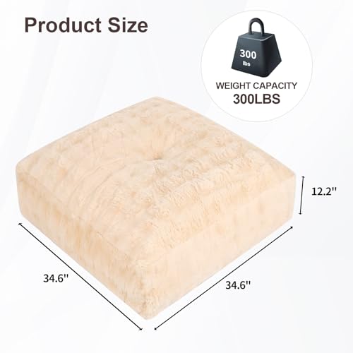 Comfy Lazy Floor Sofa Bean Bag Chair for Adults, Brown B5496
