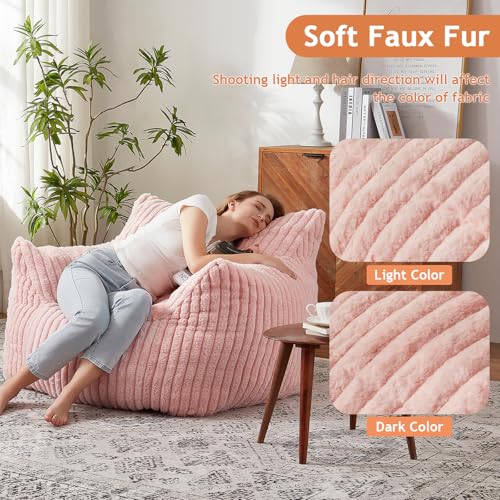 Giant Bean Bag Chair with Filling and Armrests for Adults Teens P241564