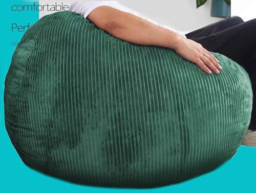 Faux Fur Bean Bag Chair for Adults with Filling, Blue J1419