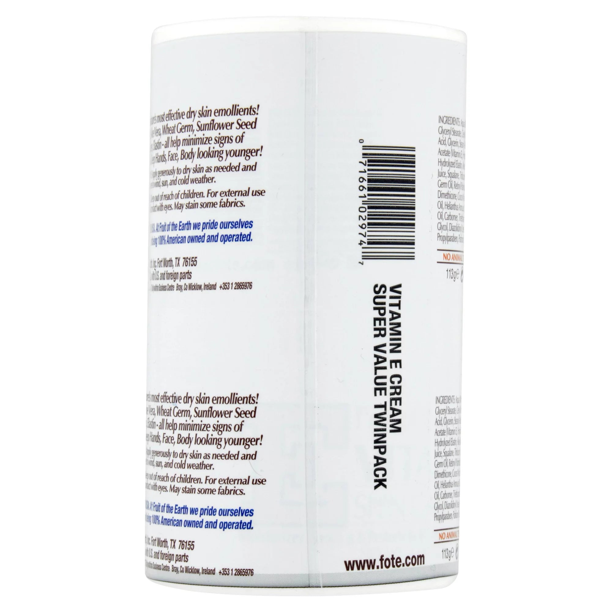 Fruit of The Earth Vitamin-E Skin Care Cream, 4 oz, 6 Pack M7728