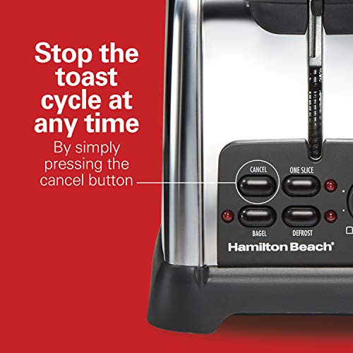 Hamilton Beach 24782 Retro 4 Slice Toaster, Polished Stainless Steel Z510338