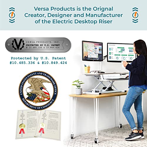 VERSADESK PowerPro™ 36 Inch Electric Standing Desk Converter, Black H627