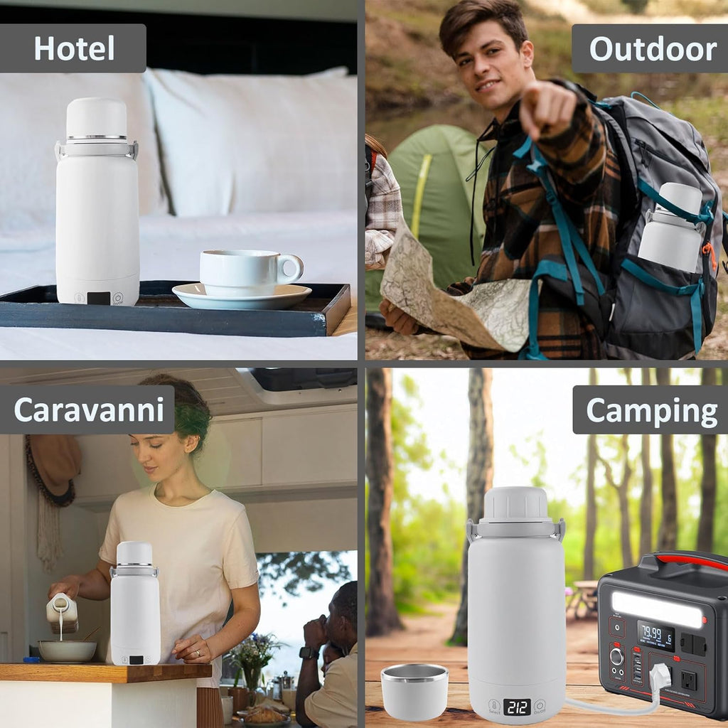 Portable Travel Electric Kettle 1L with Temperature Control and LCD Display S70902