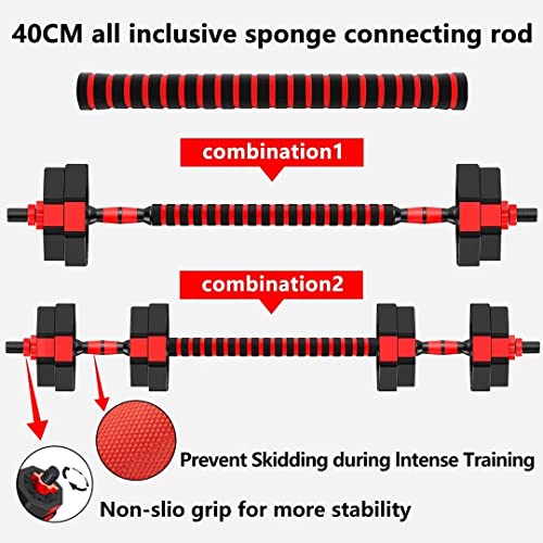 Adjustable Dumbbells Set, 20-80lbs Non-Rolling Hexagon for Home Gym W26355