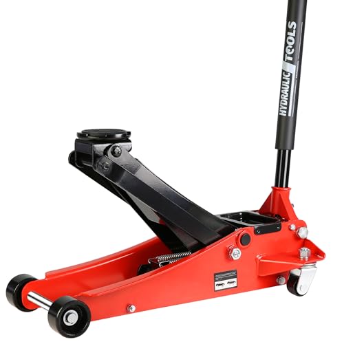 Pvillez Floor Jack, Heavy Duty Hydraulic Low Profile Steel Racing Jack, 2 Ton Capacity Blue H10635