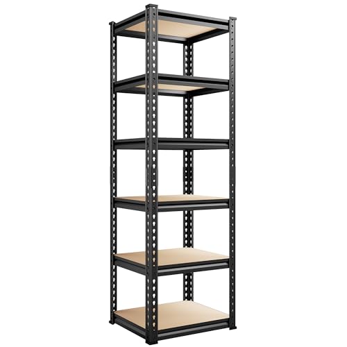 REIBII Storage Shelves 6 Tier Heavy Duty Metal Shelving, Adjustable, 2250LBS A7728