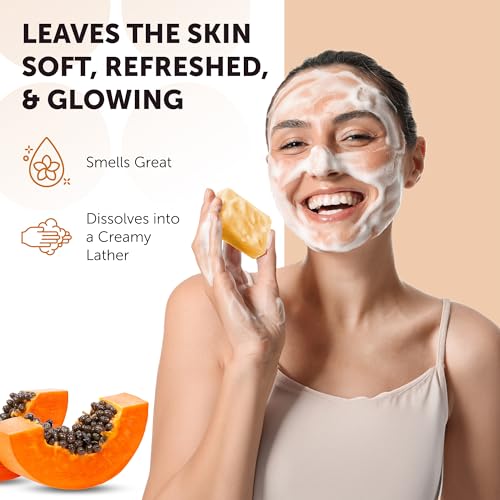 VALITIC Papaya and Turmeric Kojic Acid Soap Bar - Dark Spot Corrector - 2 Pack Q679222