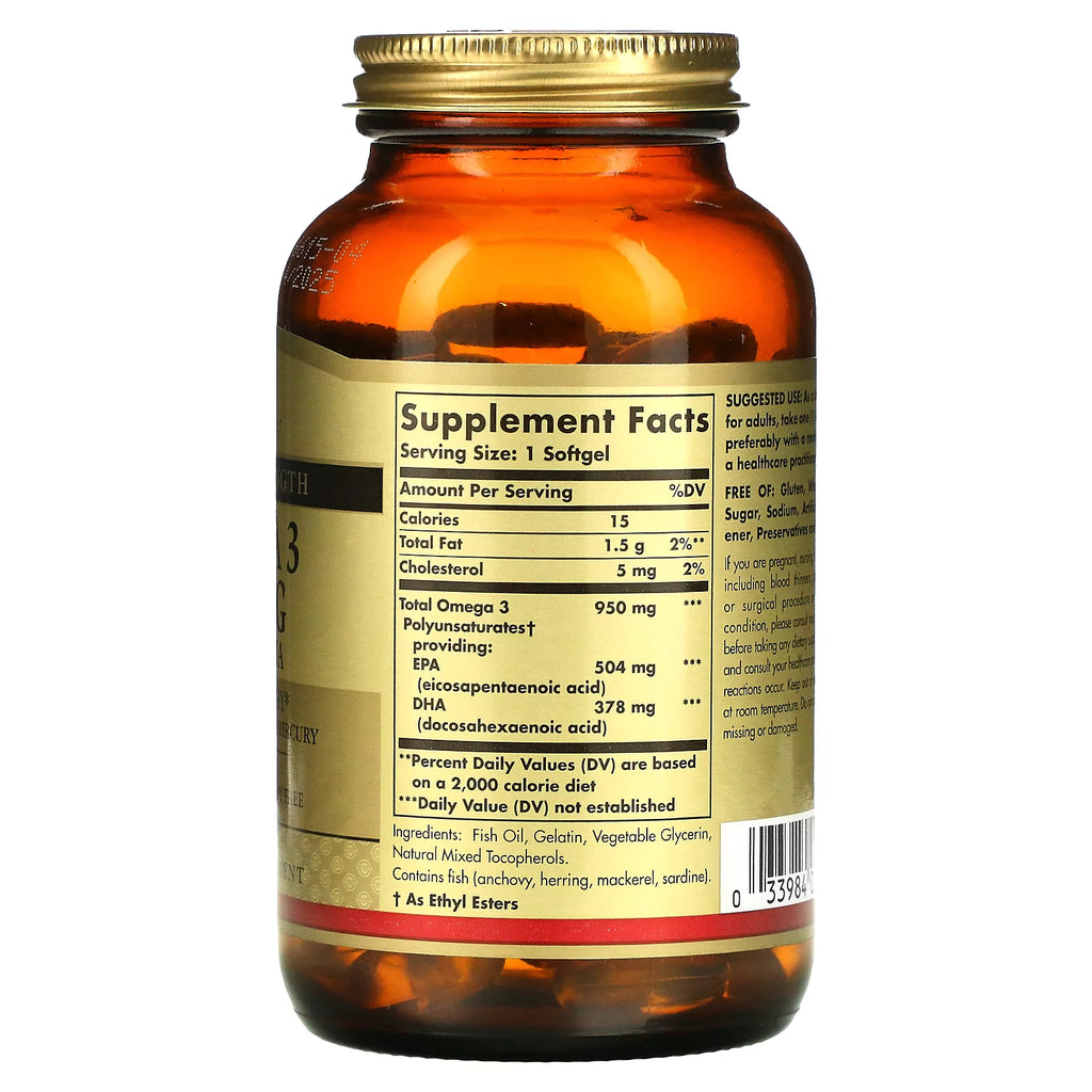 Solgar Omega 3 Triple Strength 950 mg, 100 Softgels K67437