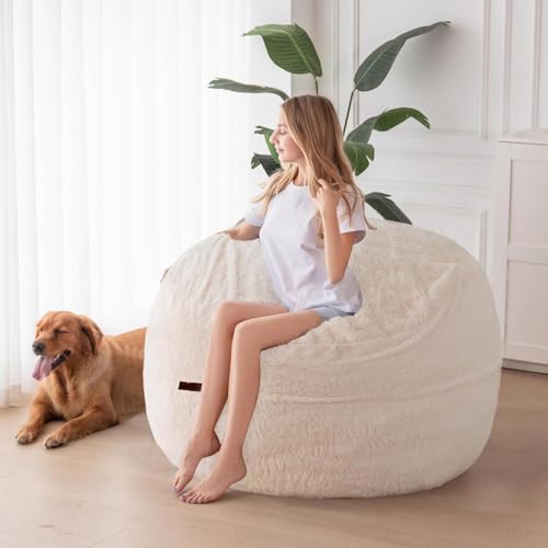 MAXYOYO Giant Bean Bag Chair Bed for Adults, Convertible Floor Sofa G466