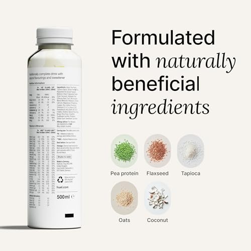 Huel Ready-to-Drink Chocolate Meal Replacement, 20g Protein, 16.9 Fl Oz (12 Pack) D52742