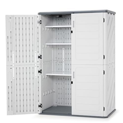 Macrout Plastic Storage Shed 4.3 x 2.5 ft Waterproof Outdoor Cabinet G522