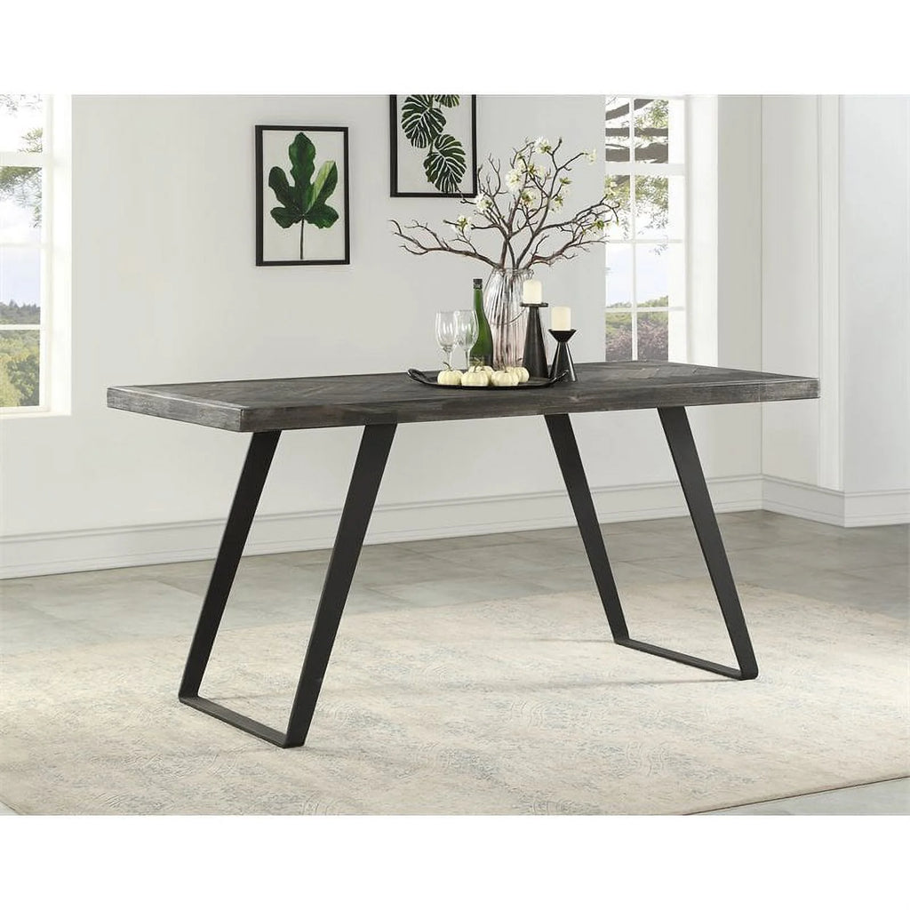 Pemberly Row Aspen Court Wood Herringbone Counter Height Dining Table Q9177