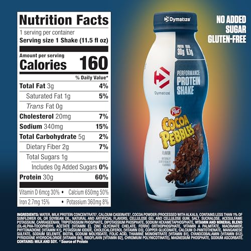 Dymatize Performance Protein Shake, Fruity Pebbles, 30g Protein, 11.5 fl oz, 12 Pack L94663