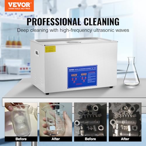 VEVOR 15L Ultrasonic Cleaner 40kHz with Digital Timer and Heater N422