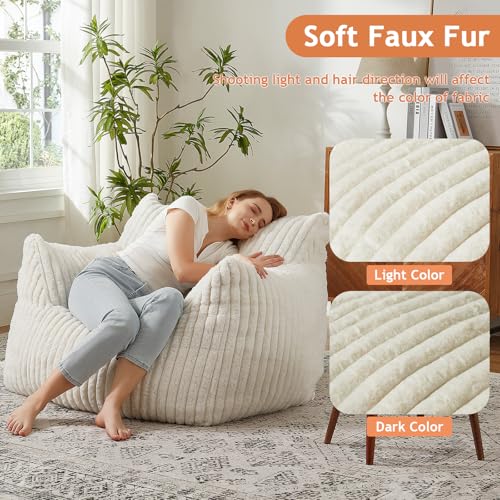 Giant Bean Bag Chair with Filling and Armrests for Adults Teens P241564