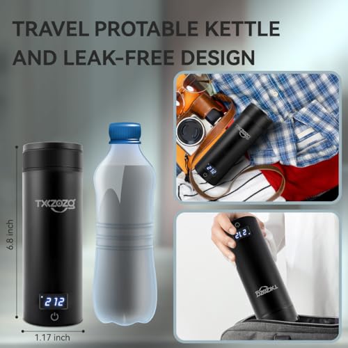 Travel Electric Kettle, Portable Mini Water Boiler, 304 Stainless Steel, White U634
