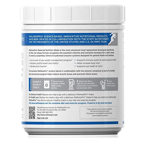 Men’s Balanced Nutrition Meal Replacement Shake, Vanilla, 20g Protein, Gluten Free B980