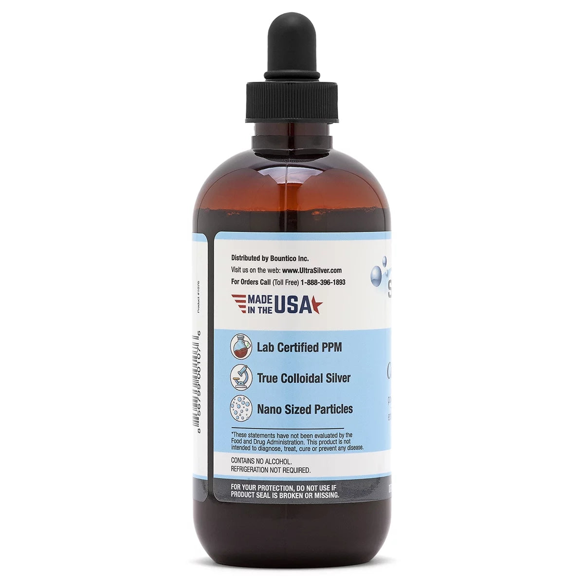 Ultra Silver® Colloidal Silver 1000 PPM 8 Oz Mineral Supplement with Dropper P192