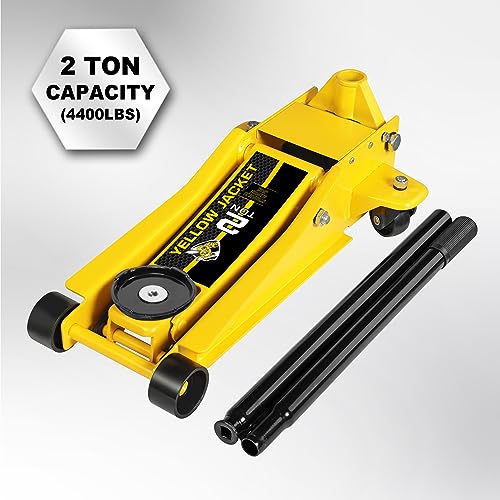 YELLOW JACKET 2.5 Ton Trolley Jack with Carrying Case, 5500 lb Capacity N593266