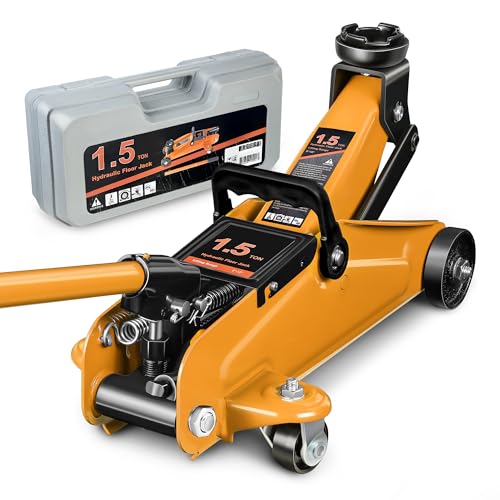 DNA MOTORING Floor Jack 3 Ton Low Profile Heavy Duty Hydraulic Car Jack, Black T11604