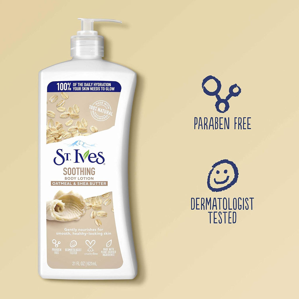 St. Ives Soothing Hand & Body Lotion with Oatmeal & Shea Butter, 21 oz J628