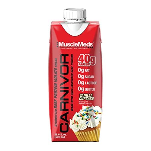 MuscleMeds Carnivor Ready to Drink Protein, Chocolate, 16.9 Fl Oz (Pack of 12) G3657