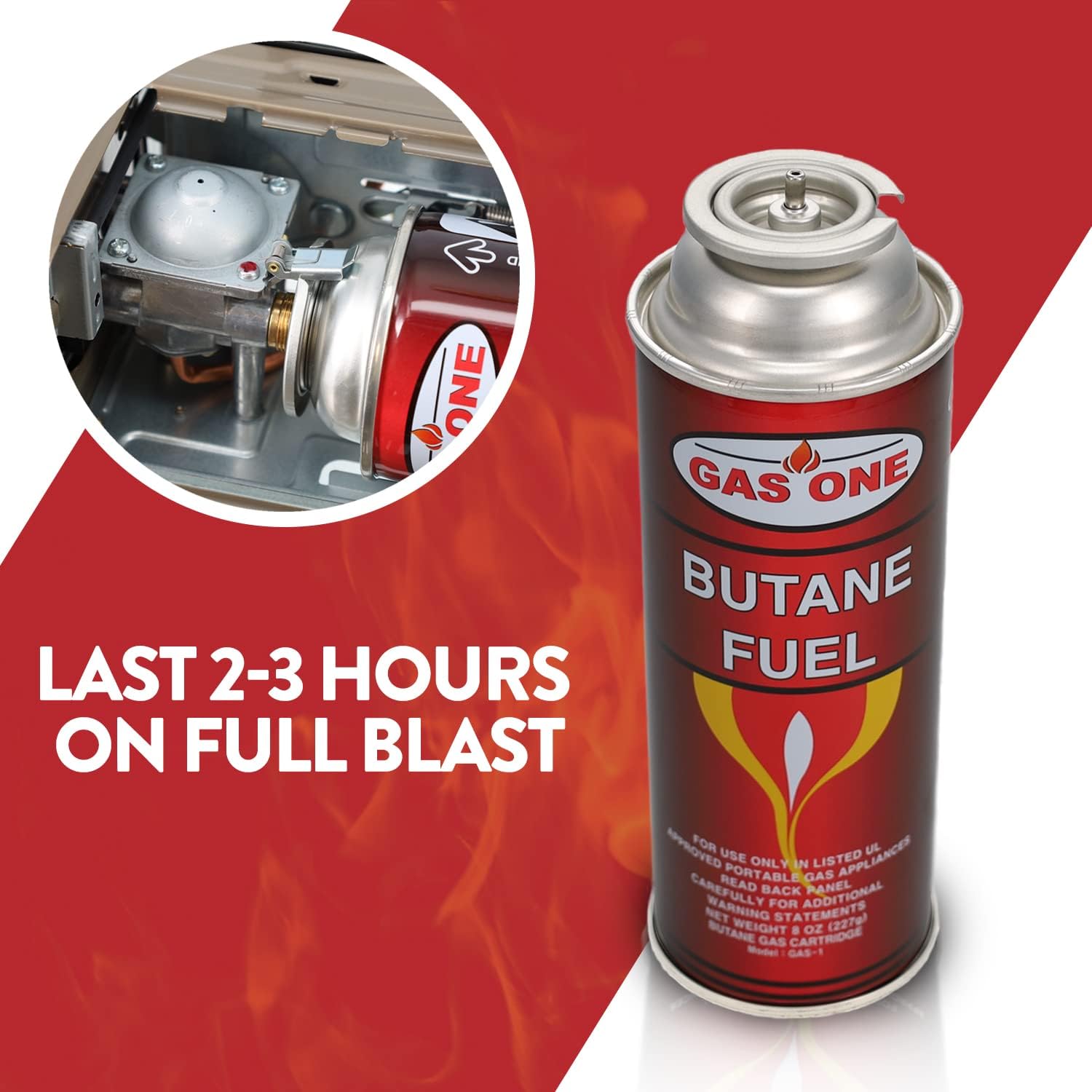 GasOne Butane Fuel Canister 4 Pack G81419