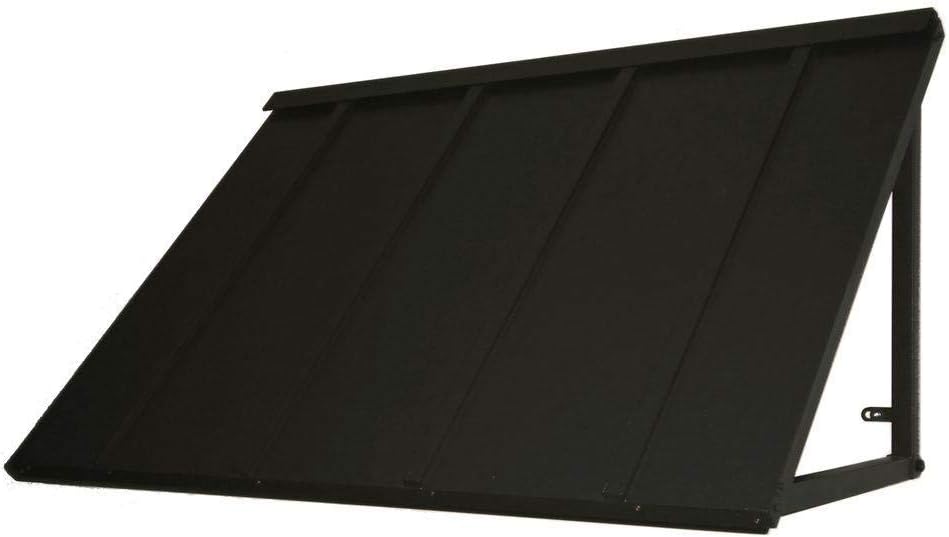 Awntech Houstonian Standing Seam Metal Door Window Awning, 80 Inch Wide, Black G693221