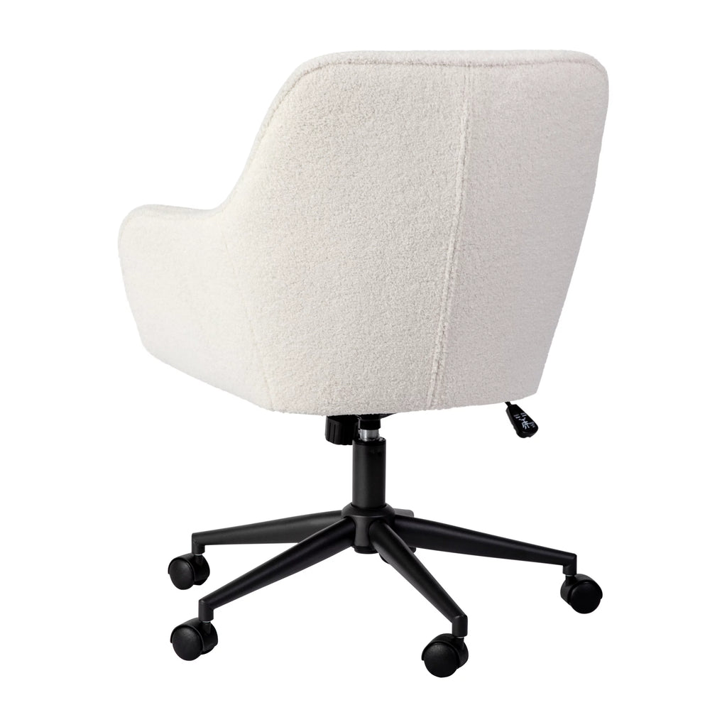 Martha Stewart Rayna Upholstered Office Chair, White/Oil Rubbed Bronze Q2991