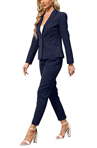 Partvece Women's 2 Piece Slim Fit Business Suit Set G9143