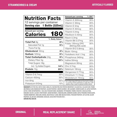 SlimFast Meal Replacement Shake, Creamy Milk Chocolate, 11 Fl Oz, 12 Count Q3335
