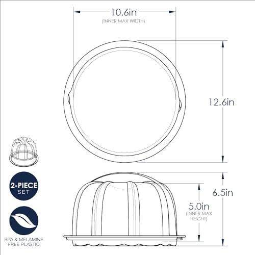 Nordic Ware Deluxe Bundt Cake Keeper, Clear D4090