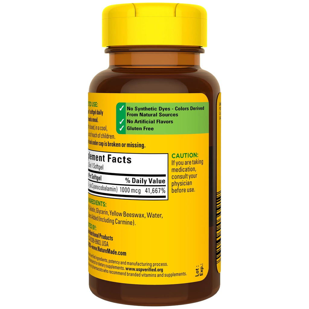 Nature Made Vitamin B12 1000 mcg Softgels, 310 Count D84526