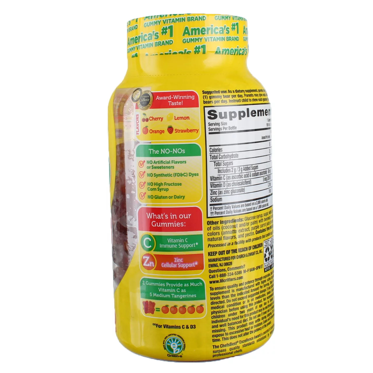 Lil Critters Immune C Plus Zinc Echinacea Gummies, 190 Count, 6 Pack H462