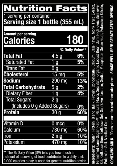 Jocko Mölk 30g Grass Fed Protein Shakes, No Added Sugar, KETO Friendly, 12 FL Oz (Pack of 12) Chocolate V650475
