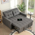 52" Sleeper Sofa with Pull-Out Bed, 3-in-1 Convertible, Linen, Light Gray E80103