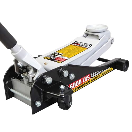 Torin T83505W BlackJack Hydraulic Low Profile Steel Racing Floor Jack, 3 Ton Capacity U93889